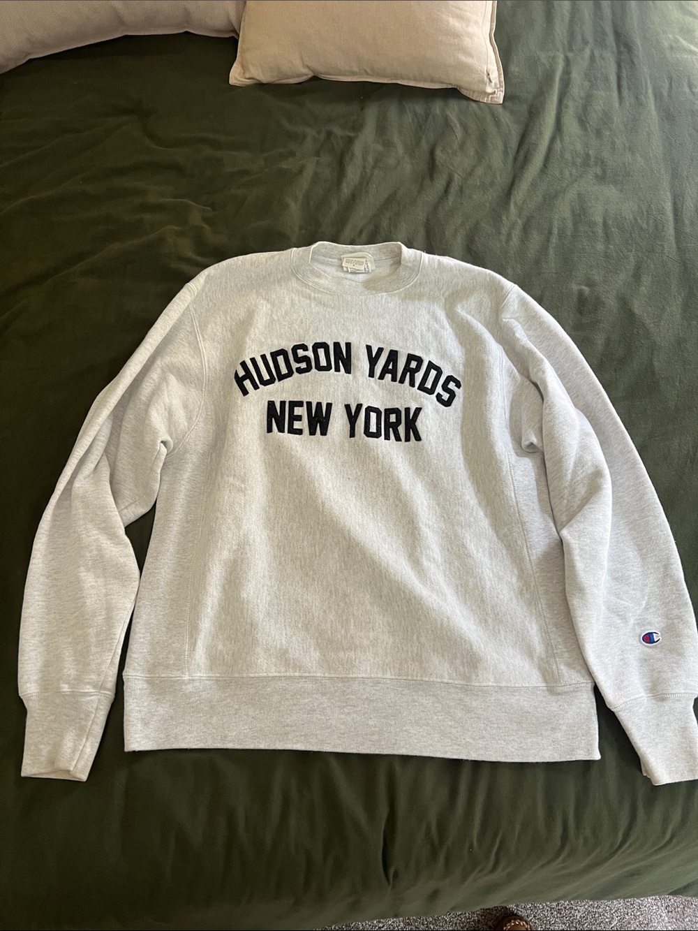 Champion Hudson Yards New York Crewneck Sweatshirt - Light Gray